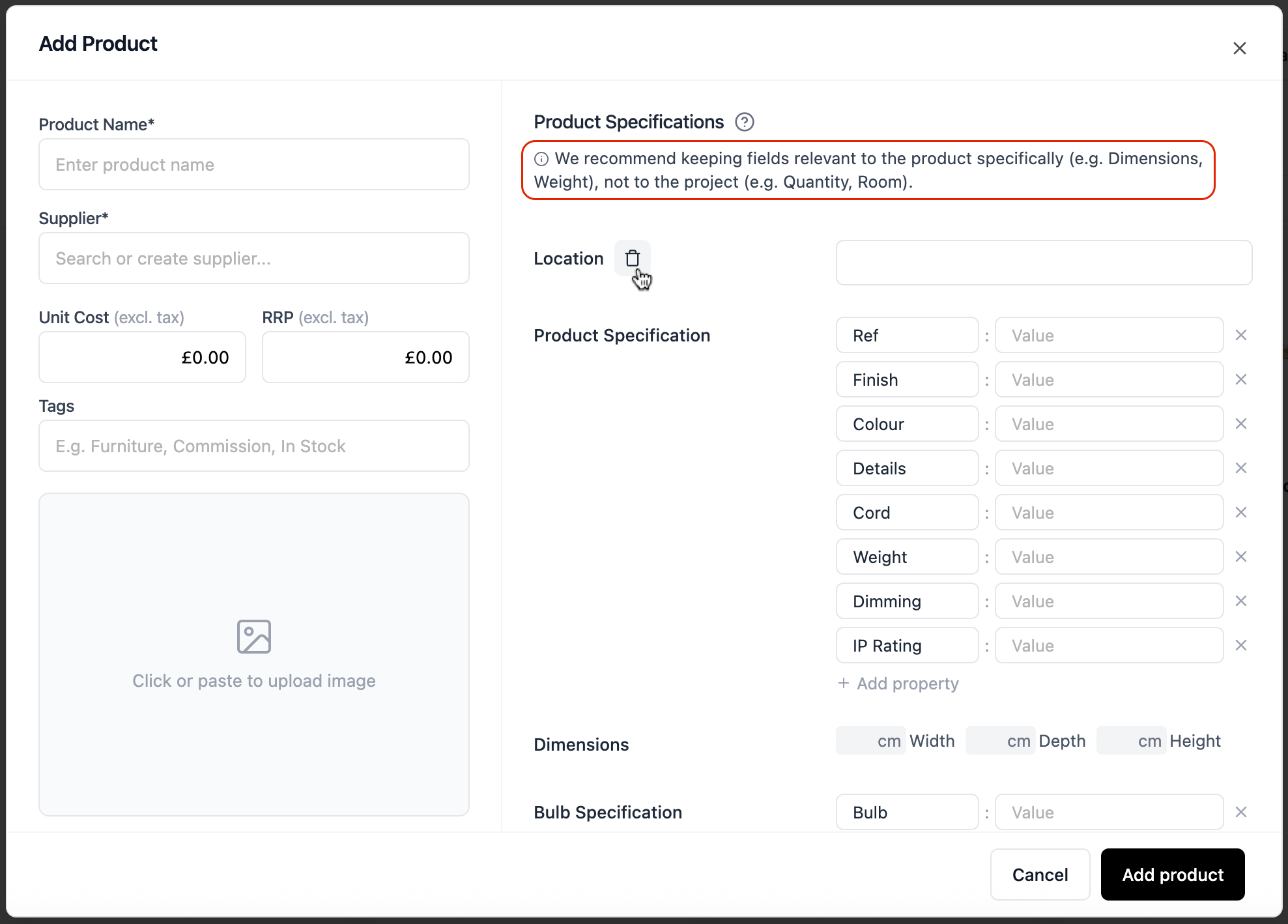 Remove Irrelevant Fields